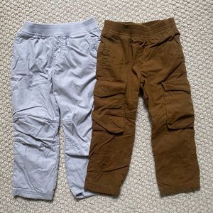 Tea Collection jersey-lined pants, 2 pairs
